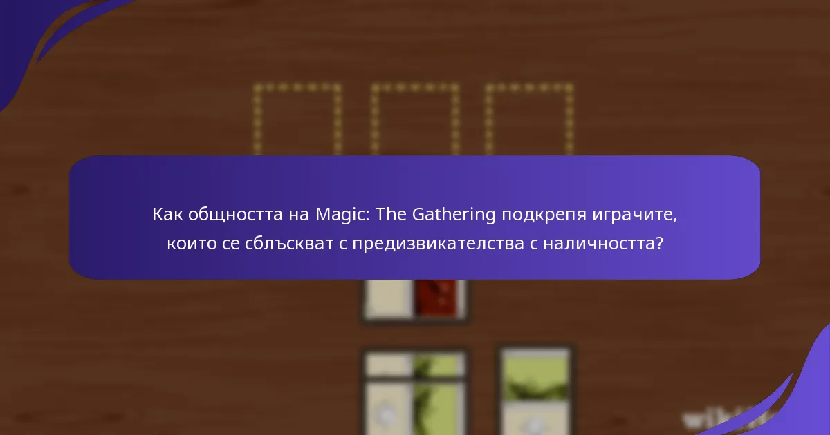 Как общността на Magic: The Gathering подкрепя играчите, които се сблъскват с предизвикателства с наличността?